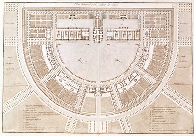 Plan général des salines dans la 